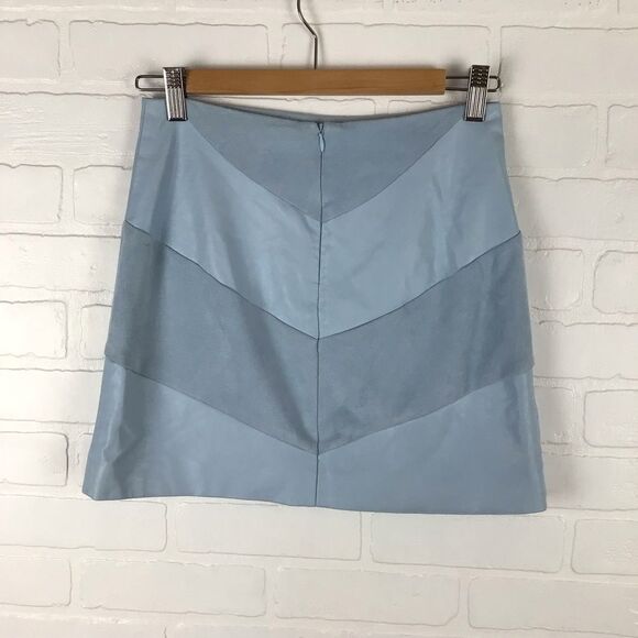 Leather Baby Blue Suede Skirt Light Blue In Small Forever 21 - Picture 3 of 9